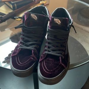 Vans velvet high tops